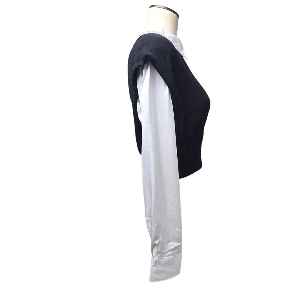 On 12th Young Ladies Sweater Shirt Size Medium Black White - Picture 5 of 10